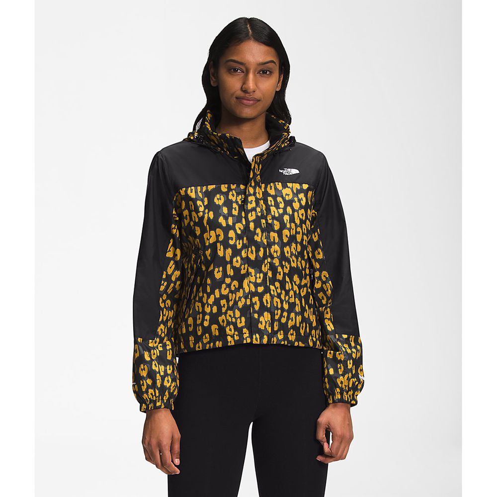 The North Face Rain Jacket Womens Australia - The North Face Printed Hydrenaline™ Yellow Leopard (OJ